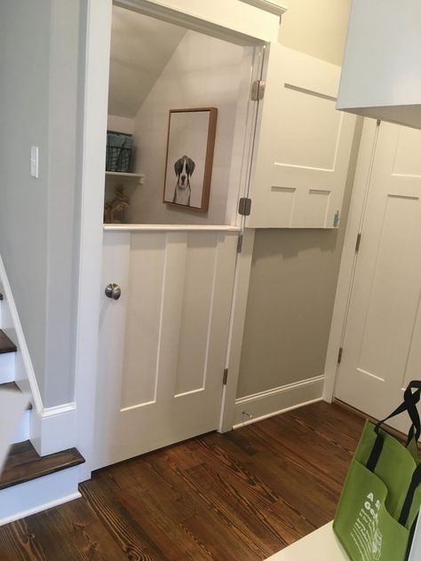 dog room ideas bedrooms #dogroomideasbedrooms Dog Room Corner Ideas, Dog Cupboard Room, Dog Closet Under Stairs, Under Stairs For Dogs, Doggy Room Ideas Under Stairs, Under The Stairs Dog Area, Closet Turned Dog Room, Under The Stair Dog Room, Under Stairs Dog Area