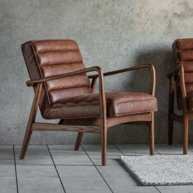 Brown Leather Chair, Brown Leather Armchair, Brown Leather Chairs, Mid Century Modern Armchair, Danish Furniture Design, Luxury Chairs, Leather Chairs, Leather Accent Chair, Modern Home Furniture