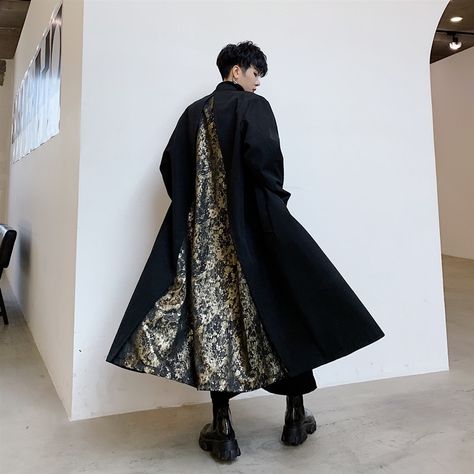 Japan Streetwear, Male Kimono, Kimono Coat, Streetwear Hip Hop, Long Jacket, Men Vintage, Vintage Casual, Vintage Pattern, Trench Coat