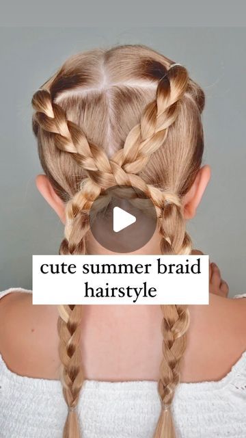 Braided Hairstyles For Children, Pool Hair Ideas Hairstyles For Kids, Swimming Hairstyles For Kids, Hair Styles For Kids Easy, Kids Hairstyles Girls Easy, Summer Hairdos, Hair Styling Cream, Easy Hairstyles For Kids, Camping Hair