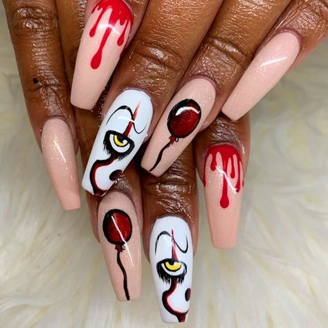 50 Jaw-Dropping Ideas For Halloween Nails To Stand Out Ongles Gel Halloween, Scary Halloween Nails Design, Halloween Nails Designs, Halloween Acrylic Nails, Cute Halloween Nails, Smink Inspiration, Halloween Nail Designs, Nagel Inspo, Cat Kuku