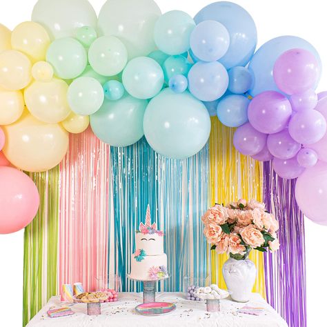 Pastel Garland, Balloon Arch Kit, Gold Confetti Balloons, Pastel Party, Pastel Balloons, Garland Arch, Large Balloons, Balloon Party, Balloon Columns