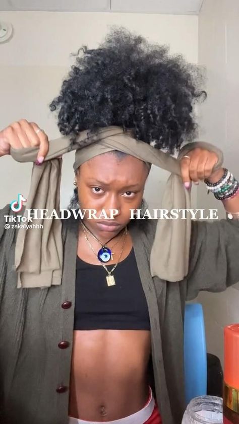 Natural Hairstyles With Head Wrap, Natural Hairstyles For Black Women Head Wrap, Head Scarf Styles Black Women Natural Hair, Head Wrap Afro Puff, Braids With A Hat Black Women, Scarf With Ponytail Hairstyles Black Women, 4c Natural Hairstyles Headwrap, Natural Girl Hairstyles Black Women, Black Women Hair Wraps