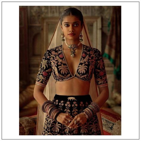 Divya Khosla In A Sabyasachi Lehenga For Yaad Piya Ki Aane Lagi Song Sabyasachi Mukherjee, Sabyasachi Sarees, Sabyasachi Lehenga, Indian Designer Suits, Blue Lehenga, Indian Look, Cocktail Outfit, Lehenga Skirt, Embroidered Lehenga