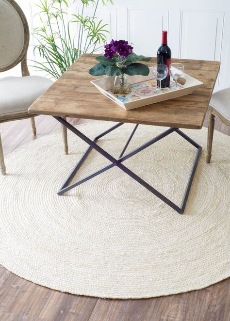 PRICES MAY VARY. SIZE: This handwoven jute area rug is 5 Feet Round. We have many more sizes for you to choose from. BEAUTIFUL & VERSATILE: The perfect combination of style and durability, our jute rug bring home effortless sophistication. This rug is versatile enough to be used alone or as a base for layering. The perfect rug to polish off your living room, bedroom or foyer. A braided texture creates the perfect casual, coastal, farmhouse, or global look and feel. QUALITY WORK: At Frelish we be Soft Area Rugs, Circle Rugs, Natural Fiber Carpets, Mandala Rug, Oval Area Rug, Jute Round Rug, Rug Circle, Meditation Mat, Jute Carpet