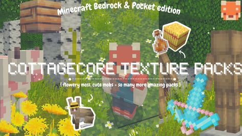 Cottage Core Texture Pack Minecraft, Minecraft Cottagecore Texture Pack, Bedrock Texture Pack, Minecraft Texture Pack Aesthetic, Minecraft Hat, Minecraft Pack, Minecraft Resource Packs, Minecraft Cottagecore, Minecraft Texture Pack