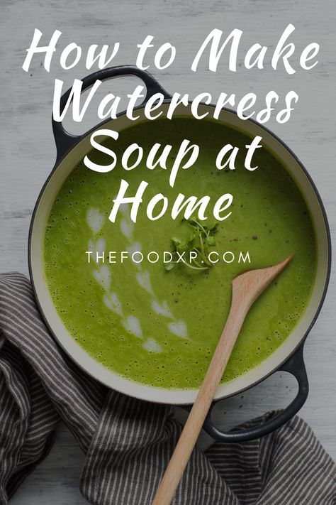 Watercress Soup Recipe, Watercress Recipes Soups, Recipes With Watercress, Water Cress Recipe, Watercress Benefits, Wellness Meals, Watercress Recipes, Watercress Soup, Dinner Fall