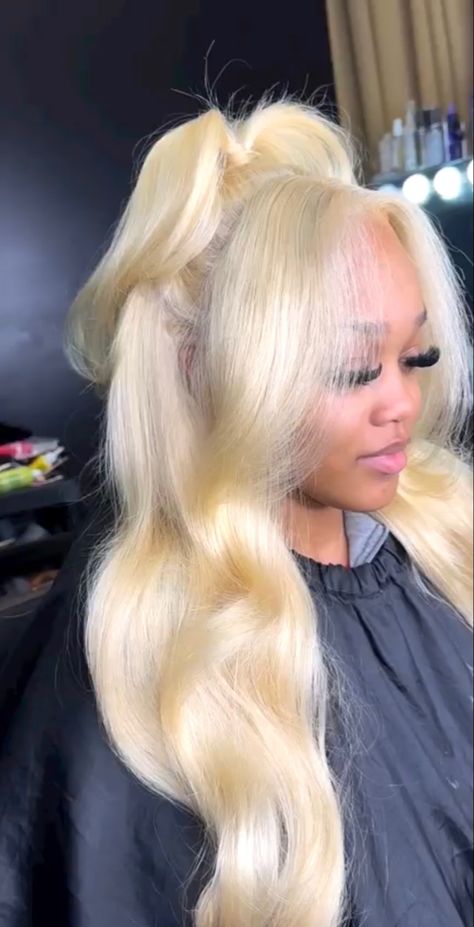 613 Wig Hairstyles, Blonde Wig Hairstyles, 13x4 Lace Front Wig, Frontal Wig Hairstyles, Blonde Lace Front Wigs, 613 Blonde, Frontal Hairstyles, Hair Ponytail Styles, Dope Hairstyles