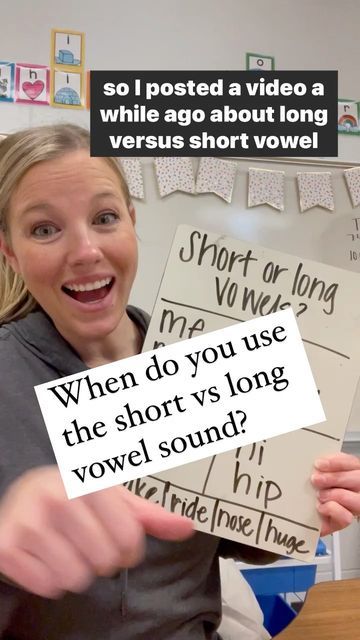 Welsley Jongko on Instagram: "A lot of people asked, so here is the answer! When do you use a short vowel sound and when do you use a long vowel sound? (If you don’t know what short/ long vowels are, you can go to my page and find out!) Long vowels: open syllables and silent e words Short vowels: closed syllables #learntoread #tipoftheday #reading #teacher #literacycoach #literacyandjusticeforall #howto #teachkidstoread #parenting #kidlife #firstgrade #secondgrade" Open And Closed Vowels, Long Vs Short Vowels, Short And Long Vowels Anchor Chart, Long Vowels Anchor Chart, Short Vowels Anchor Chart, Teaching Short Vowel Sounds, Vowel Anchor Chart, Long A Words, Vowels Kindergarten