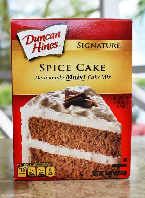 Doctoring the Box: Carrot Cake from Spice Cake Mix | ©homeiswheretheboatis.net Cake Mix Carrot Cake Recipe, Spice Cake Mix Recipes, Easy Thanksgiving Dessert Recipes, Duncan Hines Cake, Cake Mix Doctor, Thanksgiving Desserts Kids, Carrot Cake Recipe Easy, Cake Mix Desserts, Spice Cake Recipes