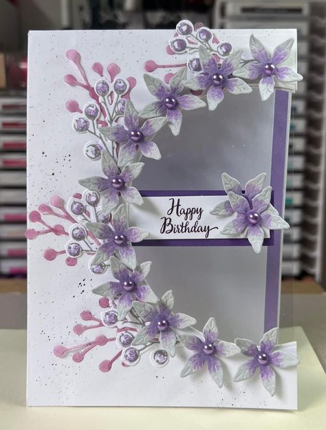 Handmade Greeting Card Designs, Acetate Cards, Card Design Handmade, Fancy Fold Card Tutorials, Homemade Birthday Cards, Birthday Cards For Women, Elegant Cards, Embossed Cards, Beautiful Handmade Cards