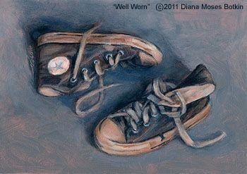 ´- Old Shoes Photography, Yellow Aesthetic Wallpapers, Converse Basketball Shoes, Converse Basketball, Shoes Artwork, Shoe Artwork, Shoe Wall Art, Aqua Paint, Still Life Paintings