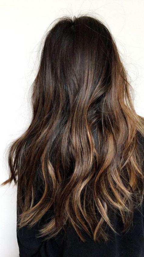 Long Hair Bangs Balayage, Rich Balayage Brunettes, Subtle Balayage Brunette, Subtle Brunette Highlights, Highlight Ideas, Seattle Fashion, Brunette Balayage Hair, Brown Hair Balayage, Balayage Hair Blonde