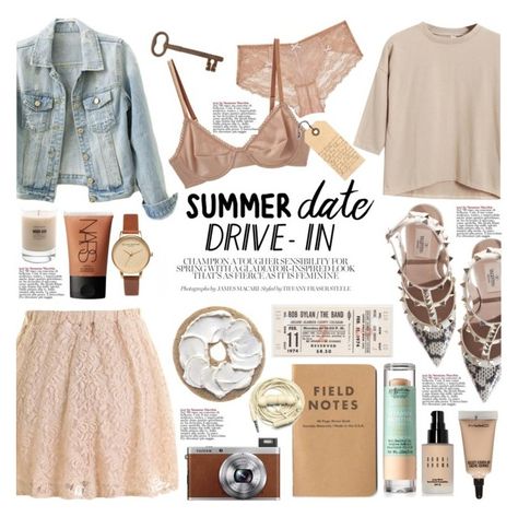 "Summer Movie Date: The Drive-In" by hafsahshead ❤ liked on Polyvore featuring Chicnova Fashion, NARS Cosmetics, Valentino, Baxter of California, Olivia Burton, Myla, Araks, Jayson Home, Fuji and Urbanears Drive In Movie Outfit Ideas, Drive In Movie Date Outfit, Drive In Movie Outfit, Drive In Movie Aesthetic, Drive In Movie Date, Movie Date Outfits, Movie Date, Summer Movie, Junior Fashion