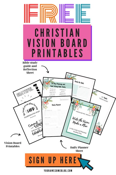 Write the Vision: A Complete Guide to Creating a Vision Board + Vision Board Printables | Undoubted Grace Lds Vision Board Printables, Faith Based Vision Board, Vision Board Printables Free 2024, Christian Vision Board Printables, Vision Board Scriptures, Prayer Board Printables, Daughter Vision Board, Vision Board Faith, Vision Board Bible