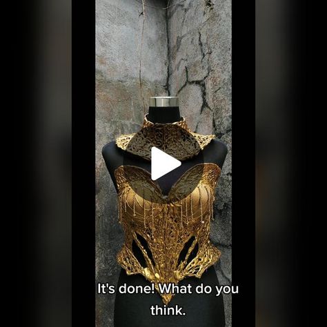 TikTok · Byul Gold Corset, Gold Diy, Hot Glue, Fashion Ideas, Twitter Card, Twitter Image, Glue, Gold