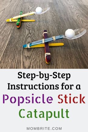 Popsicle Stick Catapult, Stem Activity, Kid Experiments, Kids Laughing, Popsicle Stick Crafts, Stem Projects, Popsicle Stick, Kids Activity, Science Experiments Kids