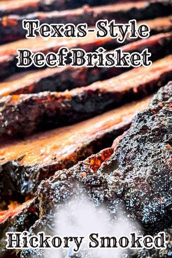 This Texas-style smoked brisket is kissed with hickory smoke and cooked low and slow to mouth-watering BBQ perfection. It's melt in your mouth meat candy! Smoker Brisket, Bbq Brisket Recipes, Smoked Jerky, Brisket Seasoning, Texas Brisket, Brisket Recipes Smoked, Meat Candy, Brisket Recipe, Bbq Brisket