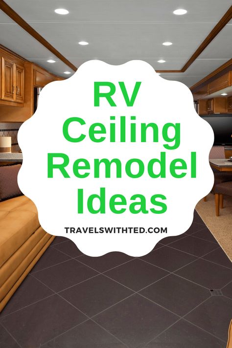 Rv Ceiling Ideas, Rv Lighting Fixtures, Rv Carpet, Ceiling Makeover, Paint Rv, Fifth Wheel Living, Ceiling Remodel, Motorhome Remodel, Motorhome Interior