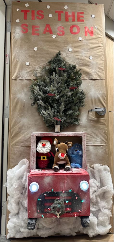 Christmas Door Decorating Contest Winter Wonderland, Christmas Door Decorations For Office Contest, Christmas Door Decorating Contest Apartment Diy, Christmas Theme Door Decorating Contest, Christmas Door Themes For School, School Holiday Door Decorating Contest, Interactive Christmas Door Decorations, Christmas Classroom Door Decorating Contest, Christmas Story Door Decorating Contest