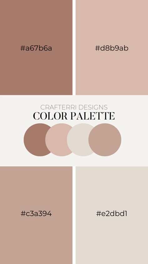 Girlboss Color Palette, Hex Codes Color Palette Neutral, Neutral Aesthetic Small Business, Aesthetic Color Palettes Canva, Blush Neutral Color Palette, Color Palette Branding Small Businesses, Neutral Color Swatches, Nude Branding Color Palettes, Neutral Logo Color Palette