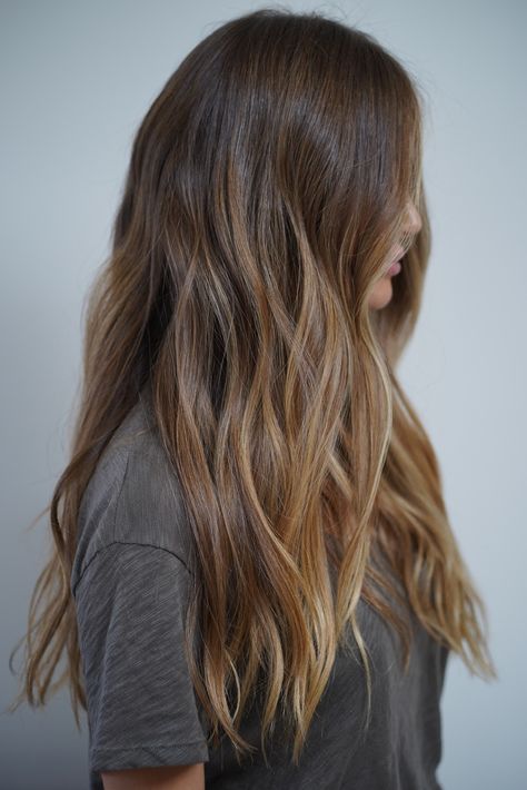 Lily Pilly, Balyage Long Hair, Hairstyle Hacks, Honey Brown Hair, Messy Buns, Brown Hair Balayage, Balayage Brunette, Brown Blonde Hair, Hair Color And Cut