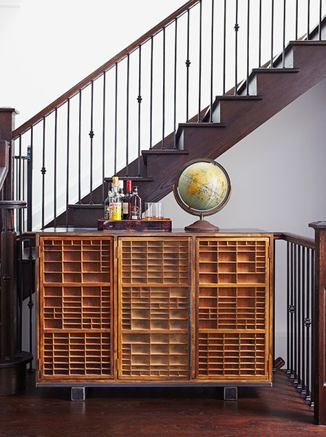 IDEA of type-drawer cabinet - great texture/ Casey Design, Hostess Stand, Storage Holders, Letterpress Drawer, Printers Drawer, Printers Tray, A Globe, Furniture Layout, Design Planning, Cubbies