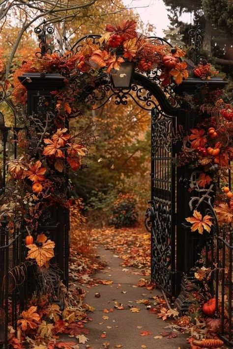 Halloween Fence, Backyard Decorations, Diy Fall Decor Ideas, Scary Houses, Everyday Magic, Diy Fall Decor, Dark Fairytale, Gothic Garden, Halloween Facts