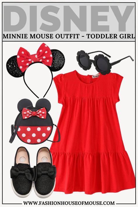 Disney Outfits Your Toddler Girl Will Love – Minnie Mouse - Fashion House of Mouse Toddler Disney Outfit Girl, Toddler Girl Disney Outfit, Girls Disney Outfits, Disney World Outfits For Kids, Toddler Minnie Mouse Outfit, Toddler Disney Outfit, Disney Outfits Girls, Disney Toddler Outfits, Disney Minnie Mouse Outfit