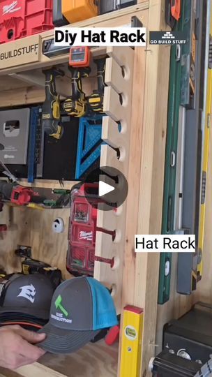 1.2M views · 2.5K reactions | Great way to store your hats #hat #rack #hatrack #gobuildstuff | Go Build Stuff | Go Build Stuff · Original audio Vertical Hat Rack Diy, Cap Holder Diy, Hat Rack Diy, Wood Hat Rack, Hat Holders, Diy Hat Rack, Wood Hat, Hat Holder, Building Furniture