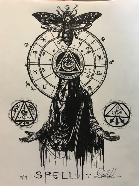 Spell Drawing, Satanic Tattoos, Tato Naga, Arte Occulta, Occult Tattoo, Egyptian Tattoo, Dark Art Tattoo, Occult Art, Tattoo Art Drawings