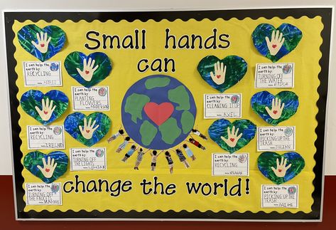 Save Earth Bulletin Board Ideas, Earth Day Quotes For Kids, Earth Day Window Display, World Changers Bulletin Boards, Earth Day Bulletin Board Ideas Preschool, Social Emotional Bulletin Board Ideas, Earth Day Bulletin Board Ideas, Earth Day Preschool Activities, Earth Day Bulletin Board