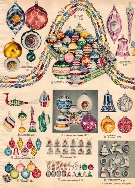 Retro Christmas Decorations, Shiny Brite Ornaments, Christmas Ad, Shiny Brite, Christmas Catalogs, Chic Christmas, Christmas Poster, Old Fashioned Christmas, Antique Christmas