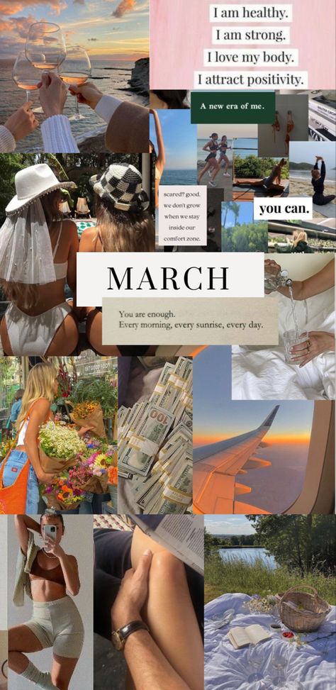 March 
Vision Board
Motivation 
Reminders 
Goals March Birthday Wallpaper, March 2024 Vision Board, March Quotes Aesthetic, March Vibes Wallpaper, Janani Core, March Asthetic Picture, Spring Vision Board Aesthetic, Hello March Aesthetic, April Mood Board Aesthetic