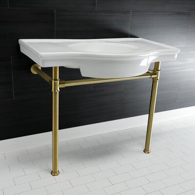 Console Bathroom Sink, Console Sink, Console Sinks, Brass Sink, Wheel Chair, Ceramic Sinks, Plumbing Bathroom, Sink Top, Wayfair Furniture