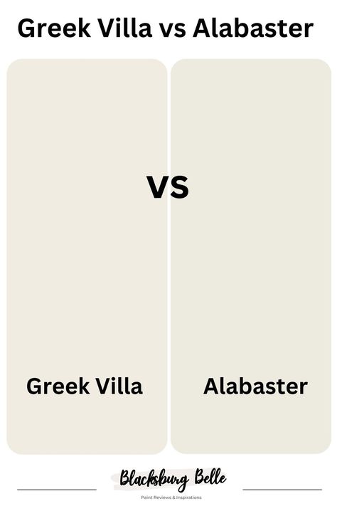 Greek Villa Vs Alabaster Sherwin Williams, Alabaster Vs Natural Choice, Greek Villa Vs Swiss Coffee, Greek Villa Vs White Dove, Alabaster Vs Greek Villa, Creamy Vs Alabaster, Greek Design Interior, Greek Villa Vs Alabaster, Ivory Paint Color