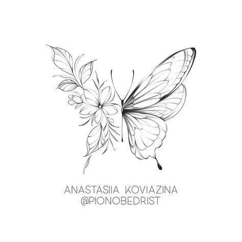 The Beautiful Meaning Behind Butterfly Tattoos | by Anastasiia Koviazina | Medium Mariposa Flower Tattoo, Butterfly Flower Design, Butterfly Flowers Tattoo Design, Butterful Tattoo, Flash Tattoo Borboleta, Butterfly Flower Tattoo Design, Flowers Butterfly Tattoo, Creative Butterfly Tattoo, Butterfly Floral Tattoo