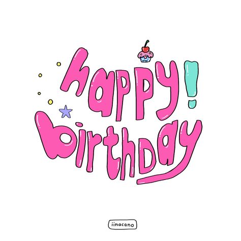 Hbd Png, Happy Birthday Graphic, Birthday Graphic, Cute Text Quotes, Happy Birthday Png, Desain Buklet, 그림 낙서, Sticker Template, Graphic Design Lessons