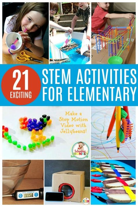 Teaching elementary science? This collection offers the best STEM challenges for elementary school aged kids that are hands on, educational, and fun! Elementary STEM activities are a fun way to teach science, technology, engineering, and math! Use these STEM ideas for elementary in the classroom! #stem #stemed #handsonlearning #scienceexperiments Engineering Elementary School, Science Activities For Elementary, Stem Challenges Elementary, Stem Kids, Elementary Stem, Stem Camp, Elementary Stem Activities, Stem Curriculum, Stem Elementary