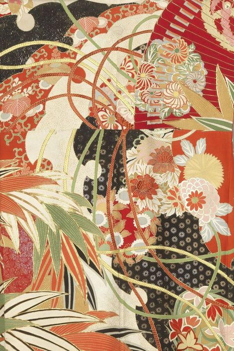 Kimono Fabric Pattern, Japanese Artstyle, Kabuki Costume, Maximalist Aesthetic, Beautiful Kimono, Kimono Pattern, Beautiful Kimonos, Kimono Fabric, Japanese Painting