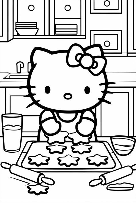 Sanrio Coloring, Hello Kitty Colouring, Hello Kitty Coloring Pages, Kitty Coloring Pages, Hello Kitty Colouring Pages, Cat Coloring Book, Hello Kitty Imagenes, Bobbie Goods, Hello Kitty Crafts