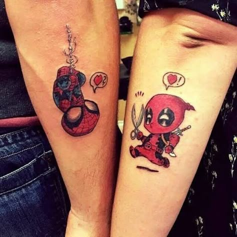 If you decide to make a best friend tattoo, then you can’t be irresponsible when choosing a drawing. In our list, you will find drawings of any style and any shape. Deadpool Tattoo, Datum Tattoo, Hulk Tattoo, Friendship Tattoo, Partner Tattoos, Spiderman Tattoo, Avengers Tattoo, Le Tattoo, Cute Couple Tattoos