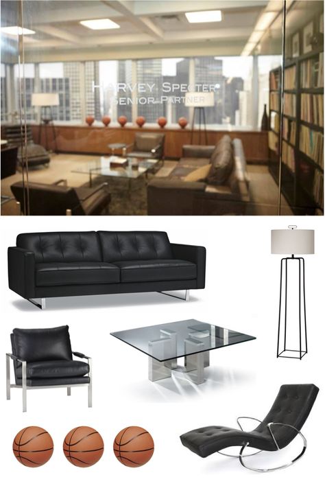 So your husband thinks he's Harvey Specter? A Suits-inspired home office. Law Office Design, Specter Suits, Executive Office Design, Law Office Decor, Lawyer Office, Diy Office Decor, Modern Office Decor, Harvey Specter, Office Designs