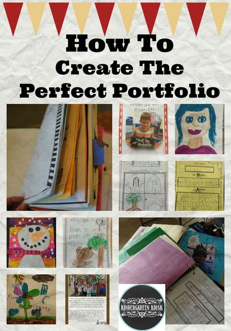 A portfolio is a sampling of information relating to a child’s  developmental progress in a school (or home) setting. Portfolios contain  work samples that are representative of where a child is at a particular  time. It clearly shows development as it continues throughout the school  year. A portfolio is an effective assessment tool that authentically  documents a child’s progress and serves as a great reporting tool as well.  I have used portfolios for over two decades. They have not only p... Portfolio For Preschool, Early Childhood Portfolio Ideas, Portfolio For Kindergarten Student, Classroom Portfolio Ideas, Preschool Student Portfolio Ideas, First Grade Portfolio, Student Portfolios Preschool, Students Portfolio Ideas, How To Make Portfolio For School