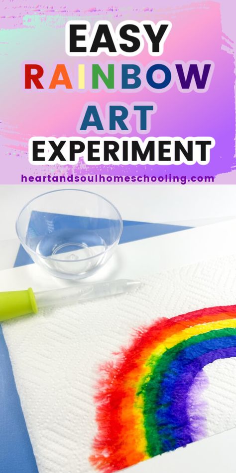 Capillary Action, Elementary Stem Activities, Rainbow Activities, Preschool Stem, Magic Rainbow, Fun Math Activities, Art Magic, Science Activities For Kids, Rainbow Paper