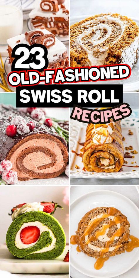 Best easy recipes for Swiss roll Pecan Pie Cake Roll, Christmas Swiss Roll Cake Yule Log, Apple Cake Roll Recipes, Homemade Hohos Swiss Rolls, Holiday Swiss Roll Cake, Pistachio Swiss Roll, Jelly Roll Recipes, Patterned Swiss Roll, Thanksgiving Roll Cake