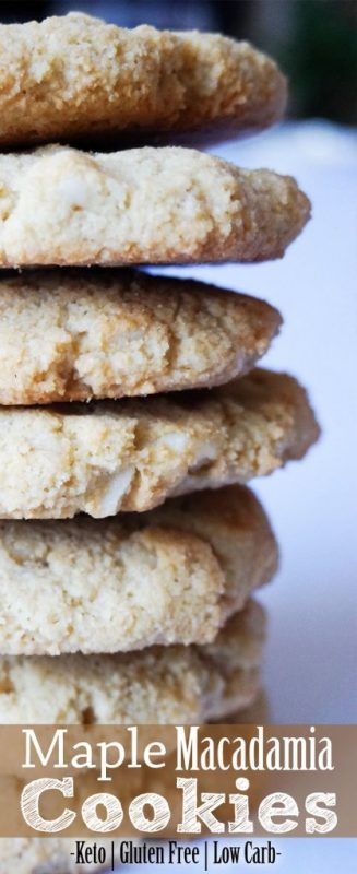 Maple Macadamia Nut Cookies | Keto - KetoConnect Macadamia Nut Recipes, Keto Air Fryer Recipes, Low Carb Cookies Recipes, Macadamia Cookies, Keto Air Fryer, Macadamia Nut Cookies, Nut Cookies, Low Carb Treats, Nut Recipes