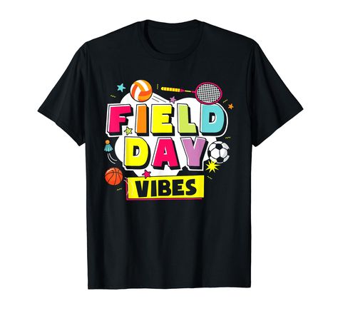 PRICES MAY VARY. It is field day time! Perfect for last day of school, graduate day, graduation or back to school. Matching field day shirt for school. Perfect field day gift for teachers and students to wear on the last day of school or on field day! Lightweight, Classic fit, Double-needle sleeve and bottom hem The Last Day Of School, Day Time, Field Day, Day And Time, Last Day Of School, The Last Day, Branded T Shirts, Last Day, Back To School