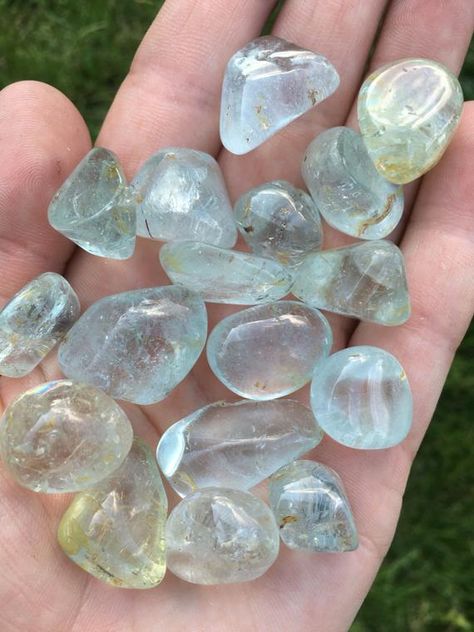 Blue topaz stone Blue topaz crystal tumbled crystals | Etsy Blue Topaz Crystal, Tumbled Crystals, Expensive Stones, Crystal Vibes, Topaz Crystal, Crystal Aesthetic, Blue Topaz Stone, Les Chakras, Minerals And Gemstones