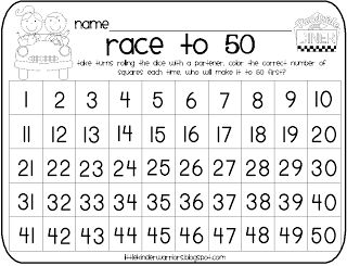 Little Warriors: The 50th Day of Kindergarten! pattern and race to 50 freebie 50th Day Of School, December Themes, 100 Días De Clases, Number Sense Kindergarten, Math Number Sense, Fall Kindergarten, Fall Semester, School Celebration, Kindergarten Class